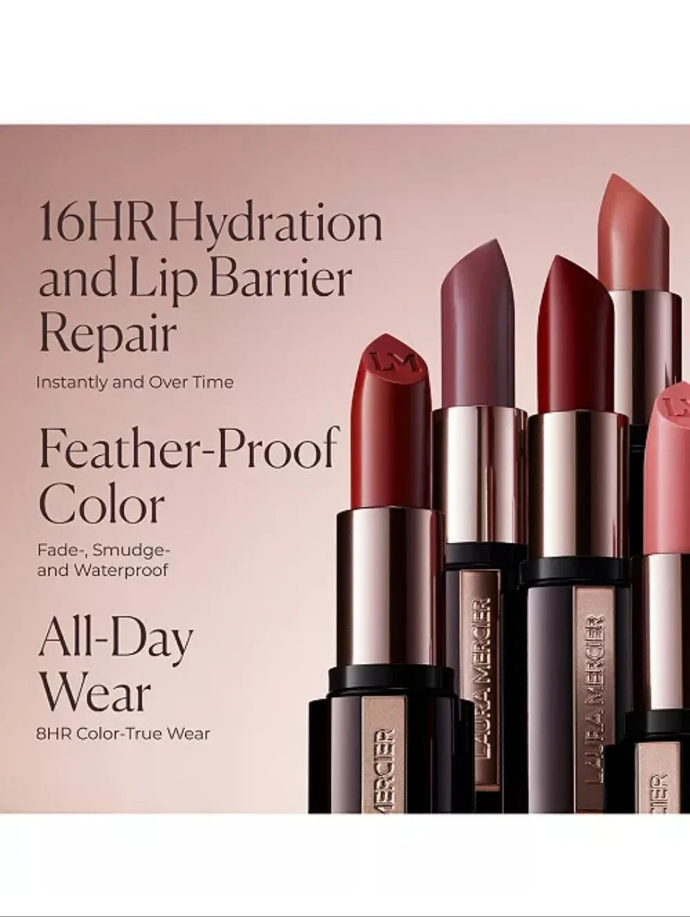 🌺Laura Mercier Avenue Montaigne Caviar Hydra-Crème Lipstick Longwear